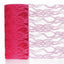 6"X10 Yards Fuchsia Floral Lace Shimmer Glitter Tulle Fabric Bolt - Linen Luxes