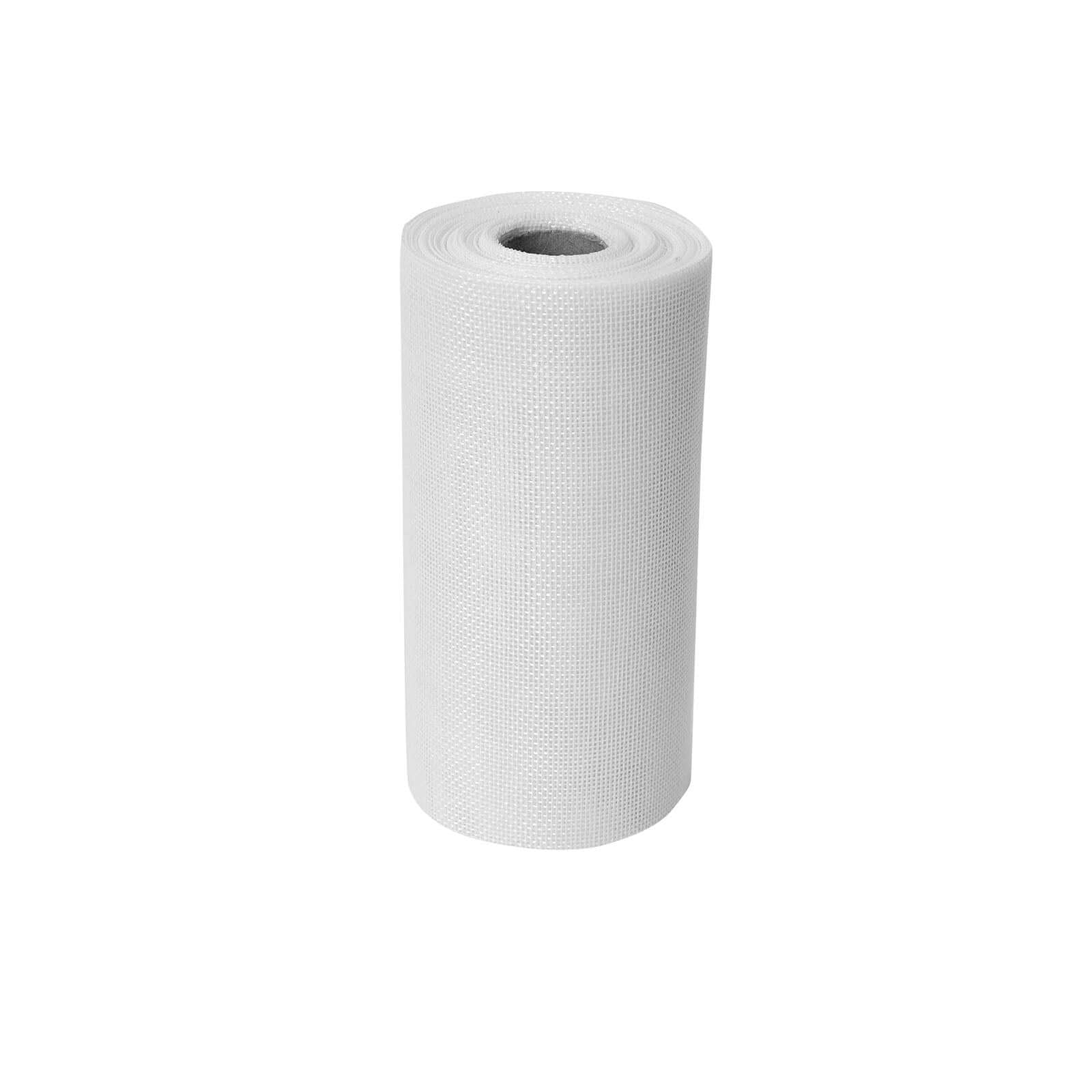 6"x10 Yards White Polyester Burlap Fabric Roll - Linen Luxes