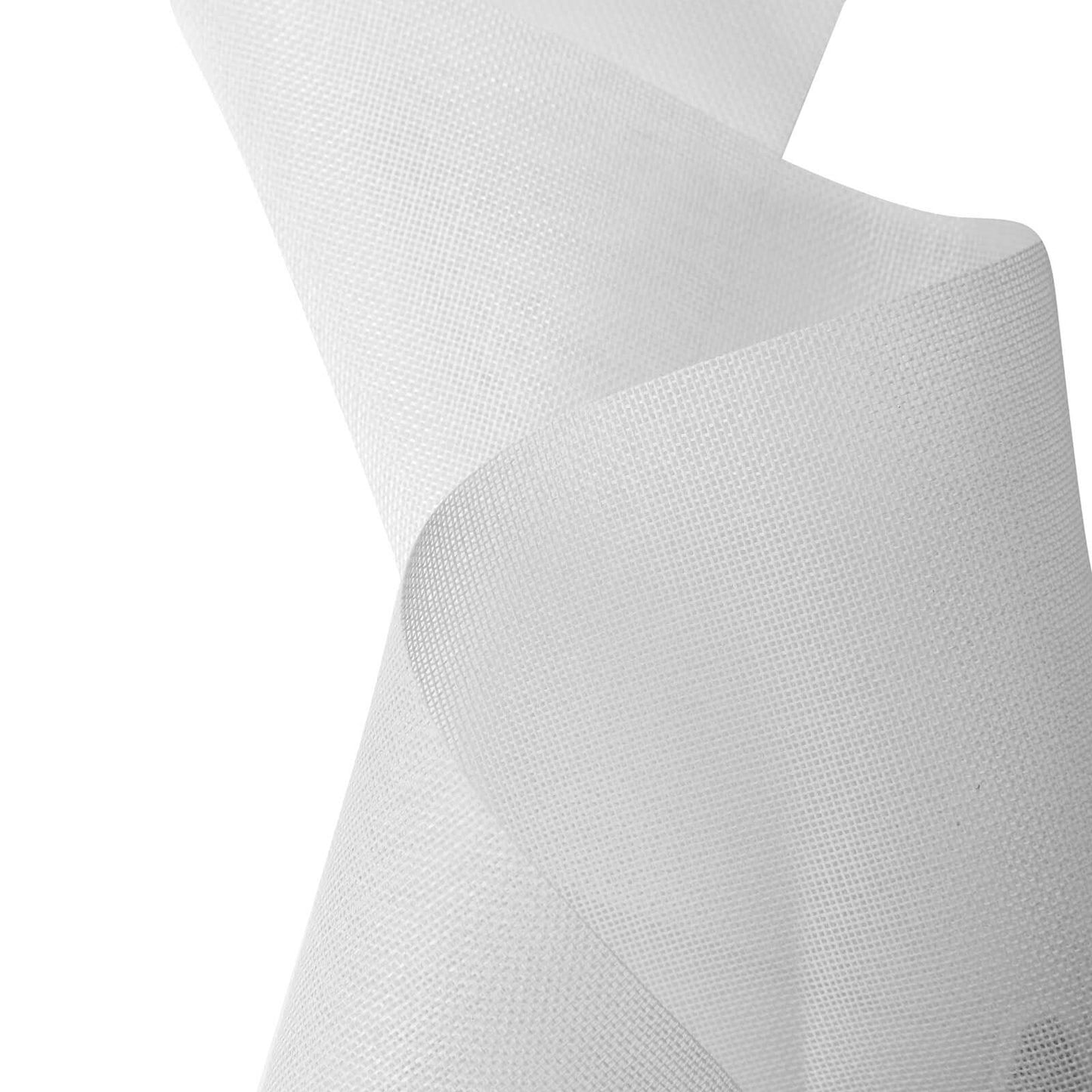 6"x10 Yards White Polyester Burlap Fabric Roll - Linen Luxes