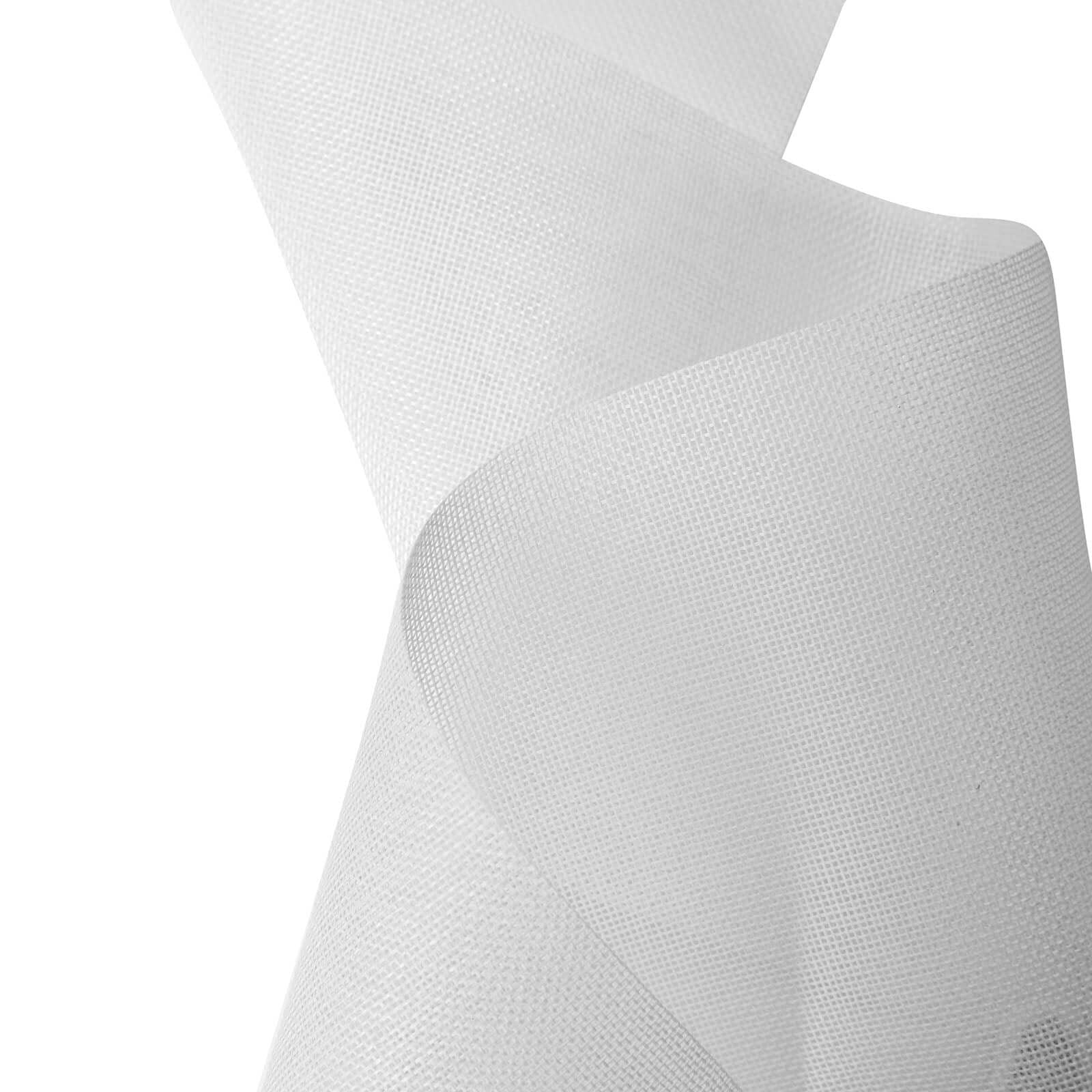 6"x10 Yards White Polyester Burlap Fabric Roll - Linen Luxes