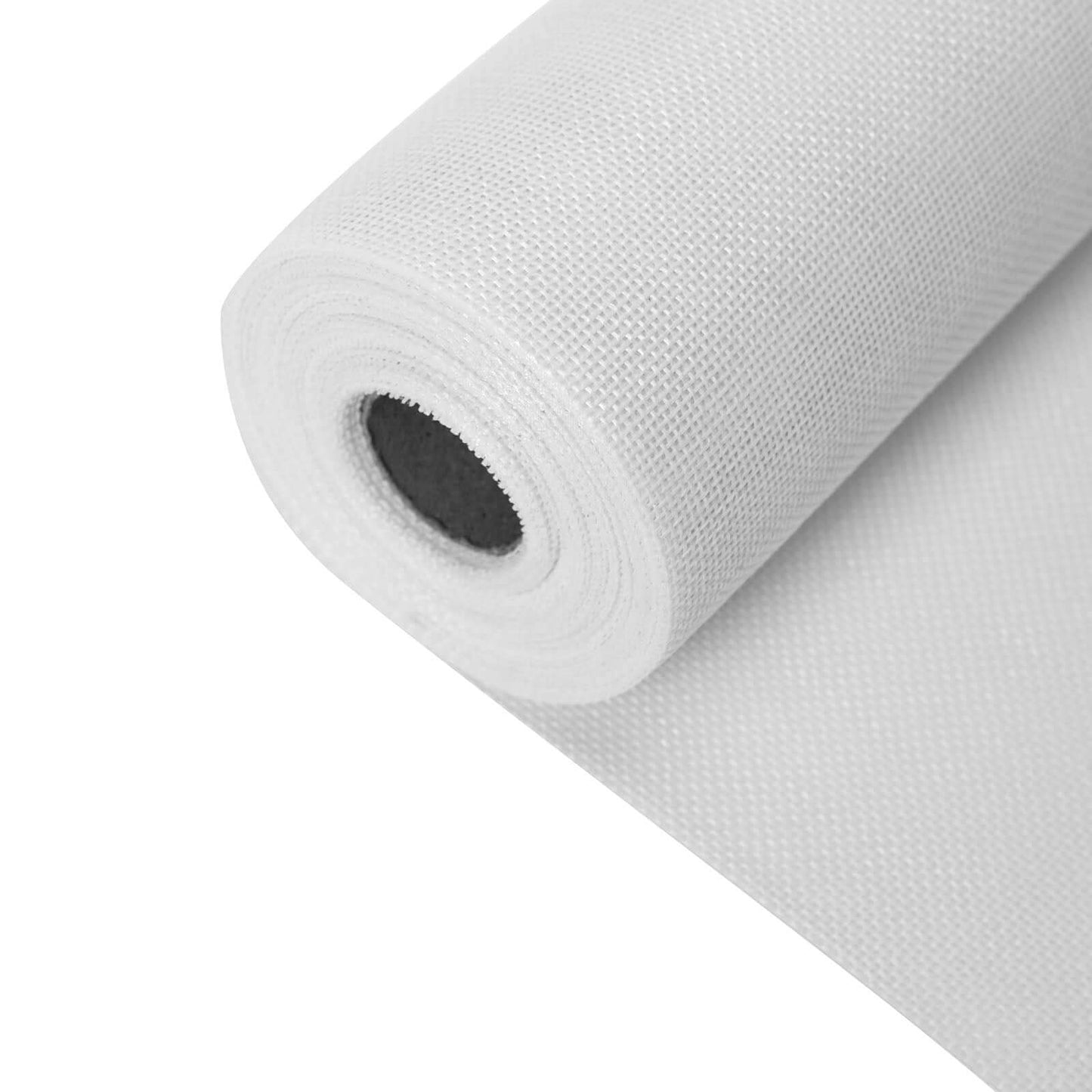 6"x10 Yards White Polyester Burlap Fabric Roll - Linen Luxes