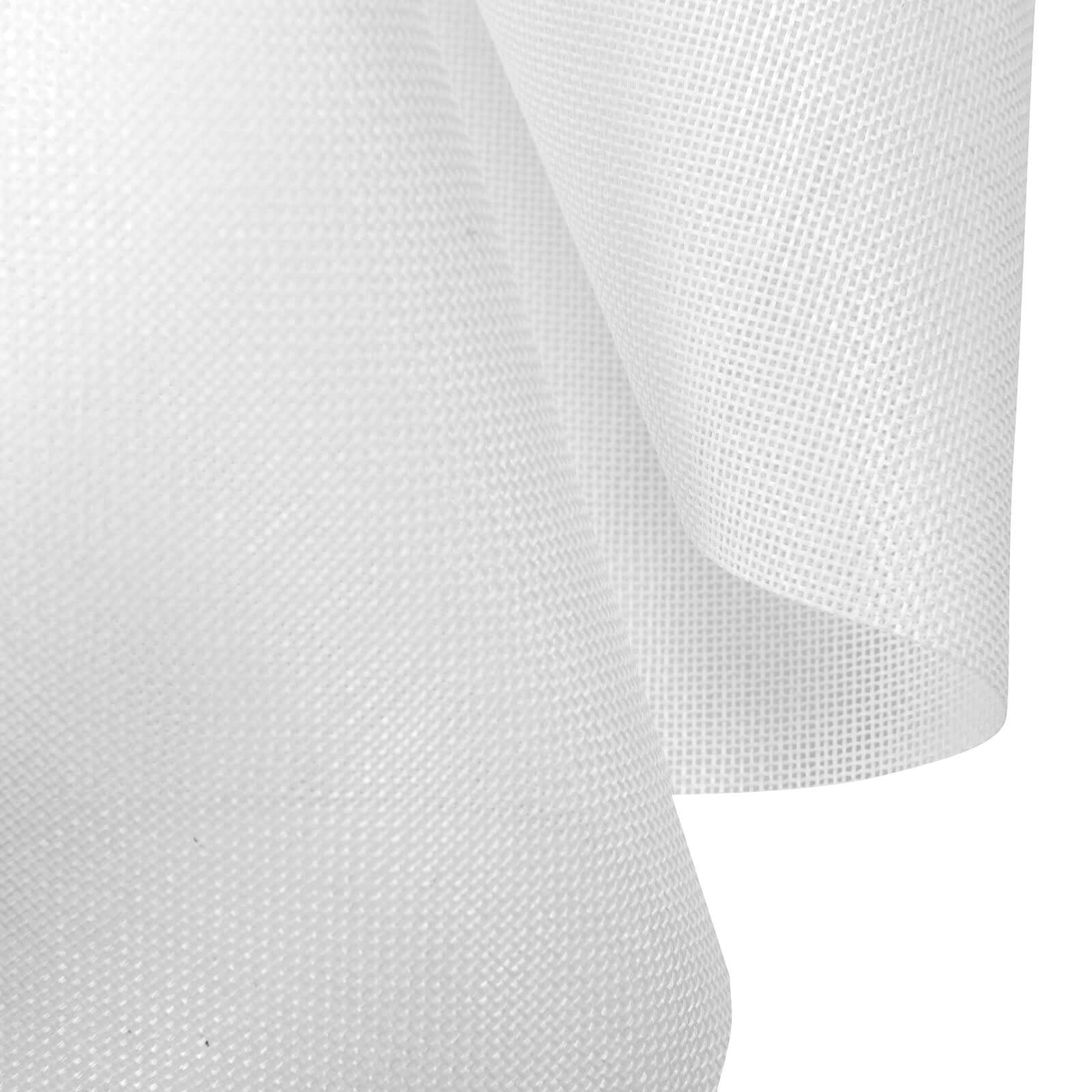 6"x10 Yards White Polyester Burlap Fabric Roll - Linen Luxes