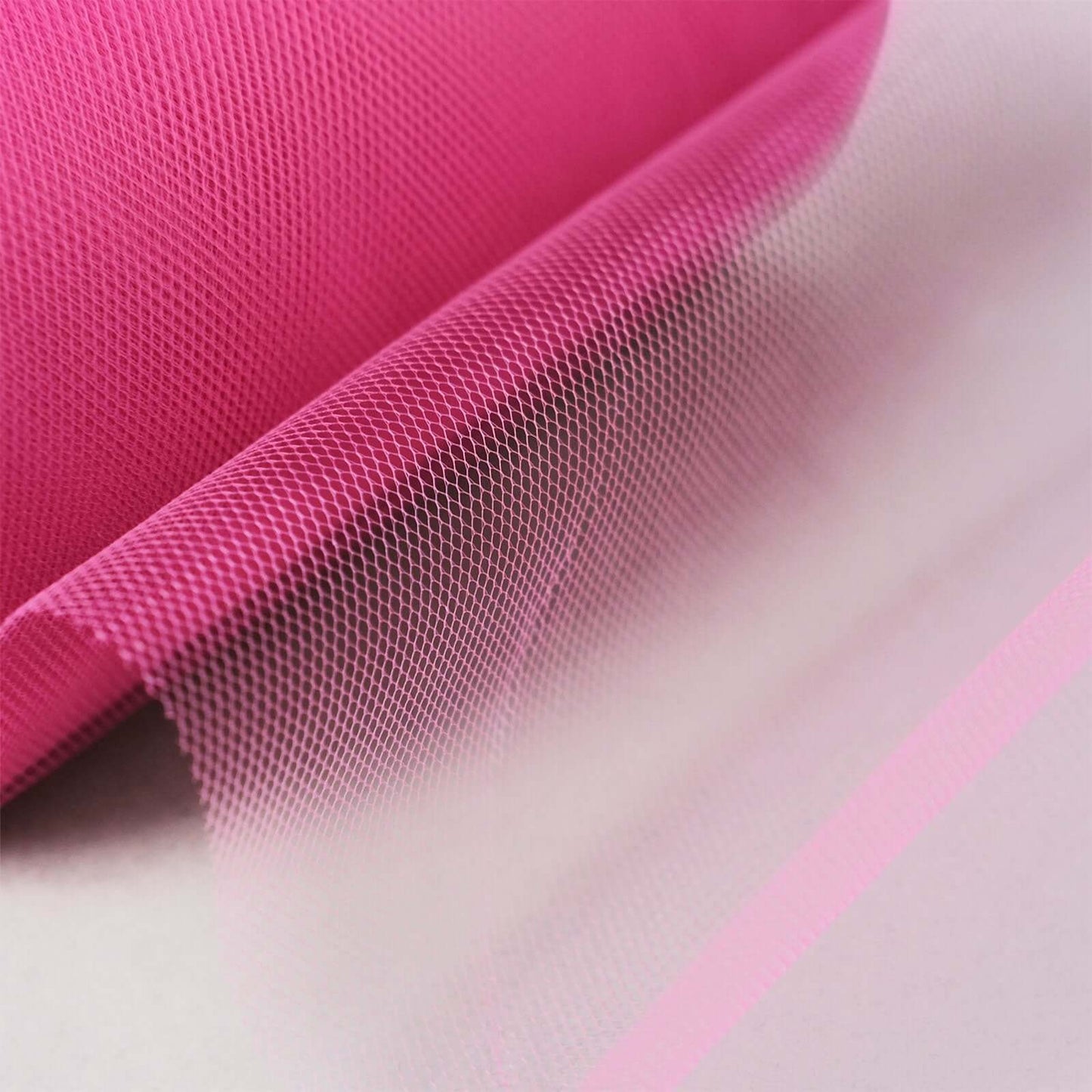 6"x100 Yards Fuchsia Tulle Fabric Bolt, Sheer Fabric Spool Roll For Crafts - Linen Luxes