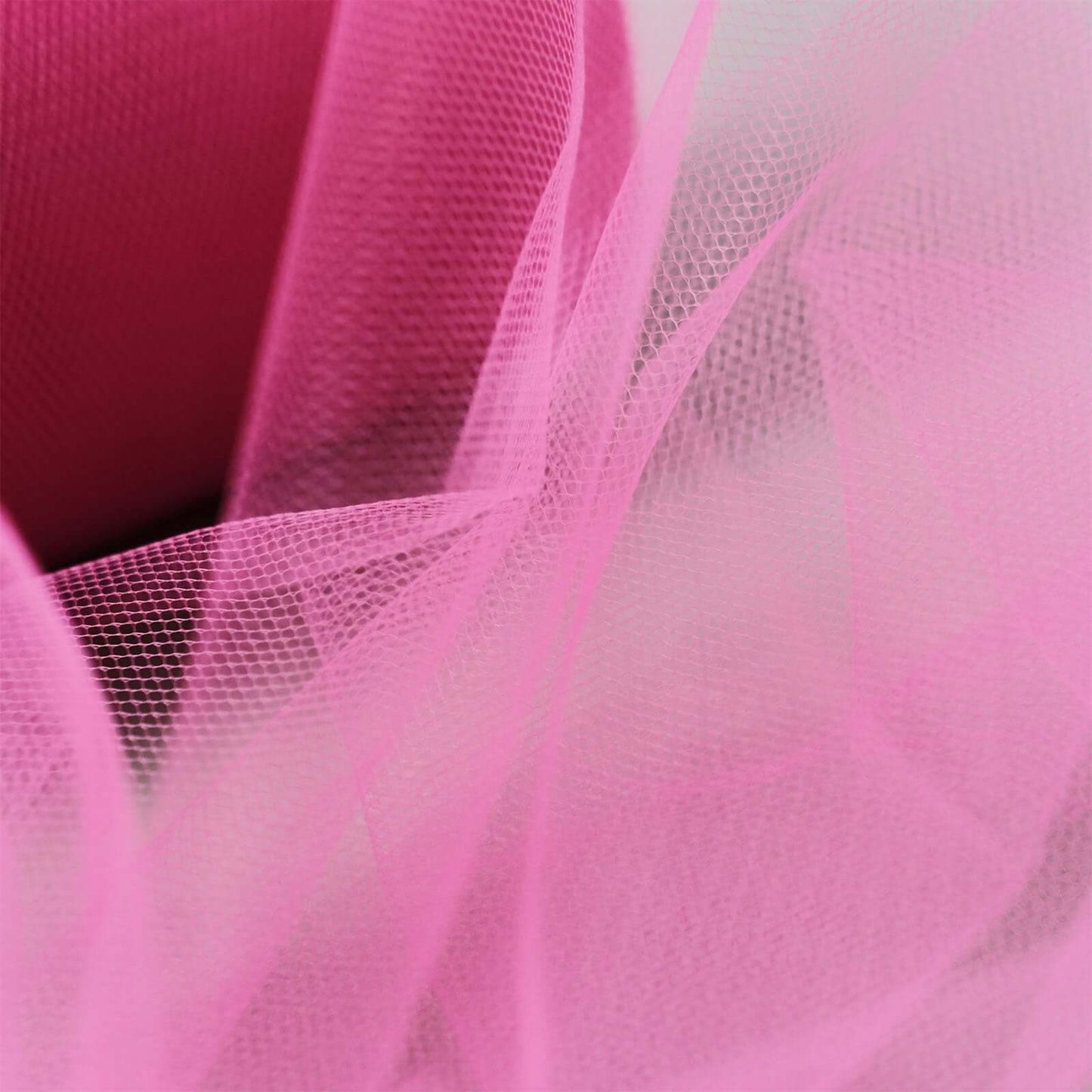 6"x100 Yards Fuchsia Tulle Fabric Bolt, Sheer Fabric Spool Roll For Crafts - Linen Luxes