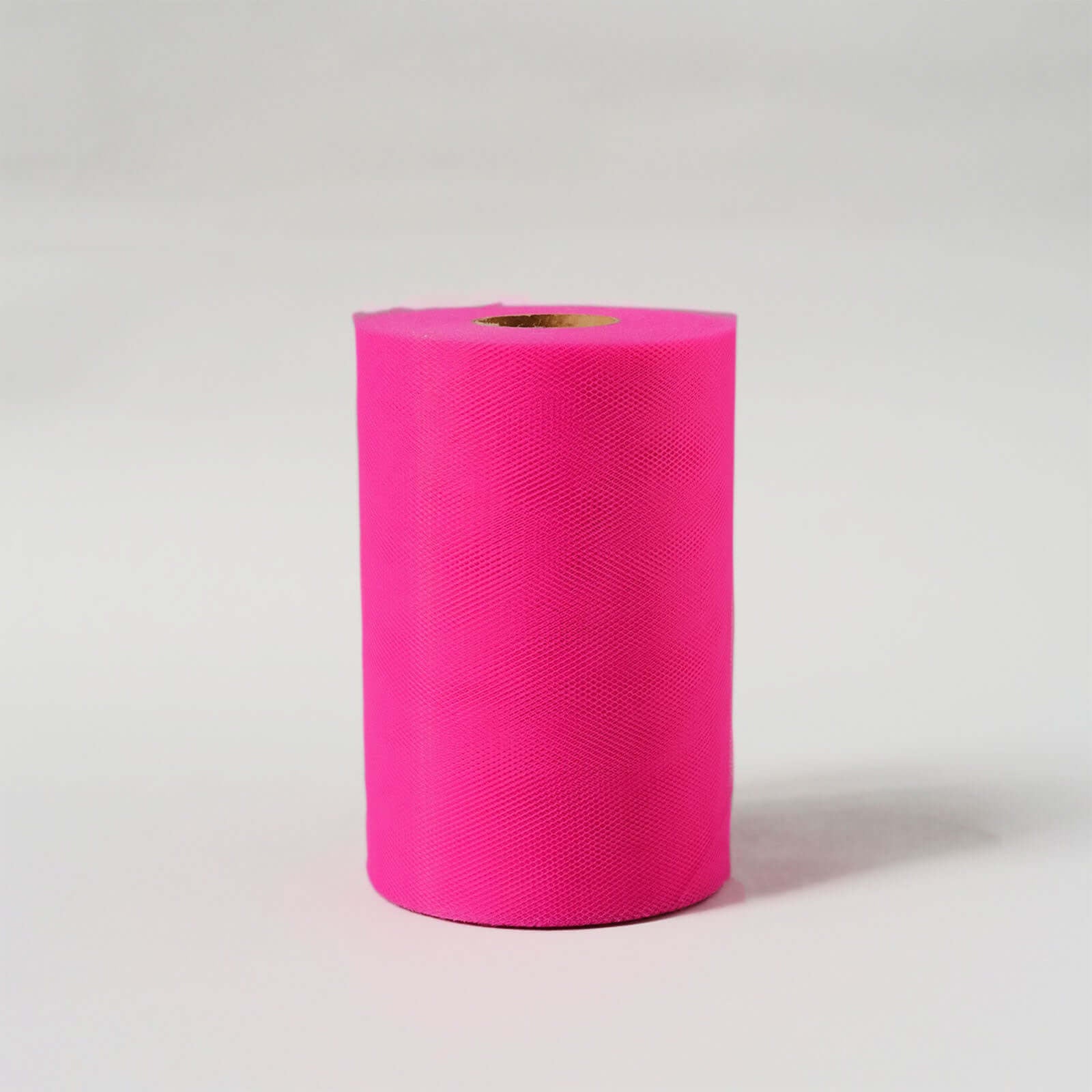 6"x100 Yards Fuchsia Tulle Fabric Bolt, Sheer Fabric Spool Roll For Crafts - Linen Luxes