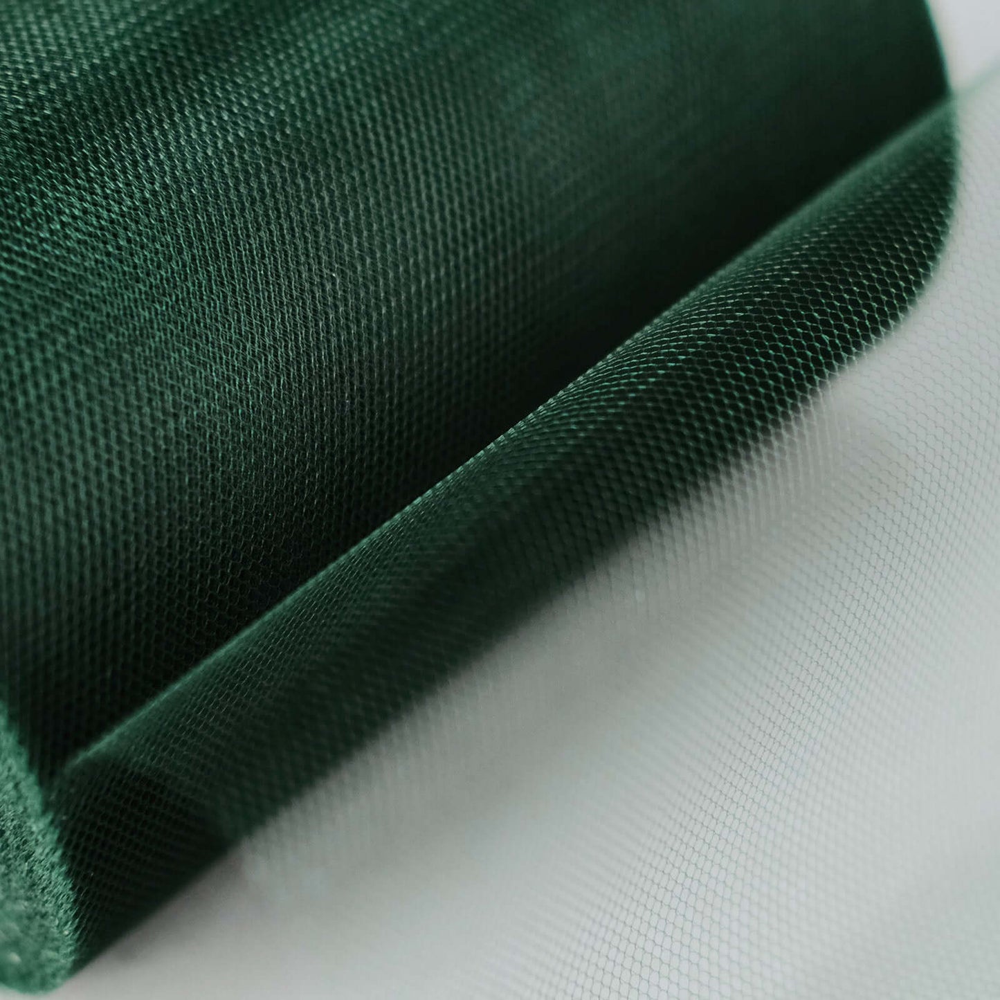 6"x100 Yards Hunter Emerald Green Tulle Fabric Bolt, Sheer Fabric Spool Roll For Crafts - Linen Luxes