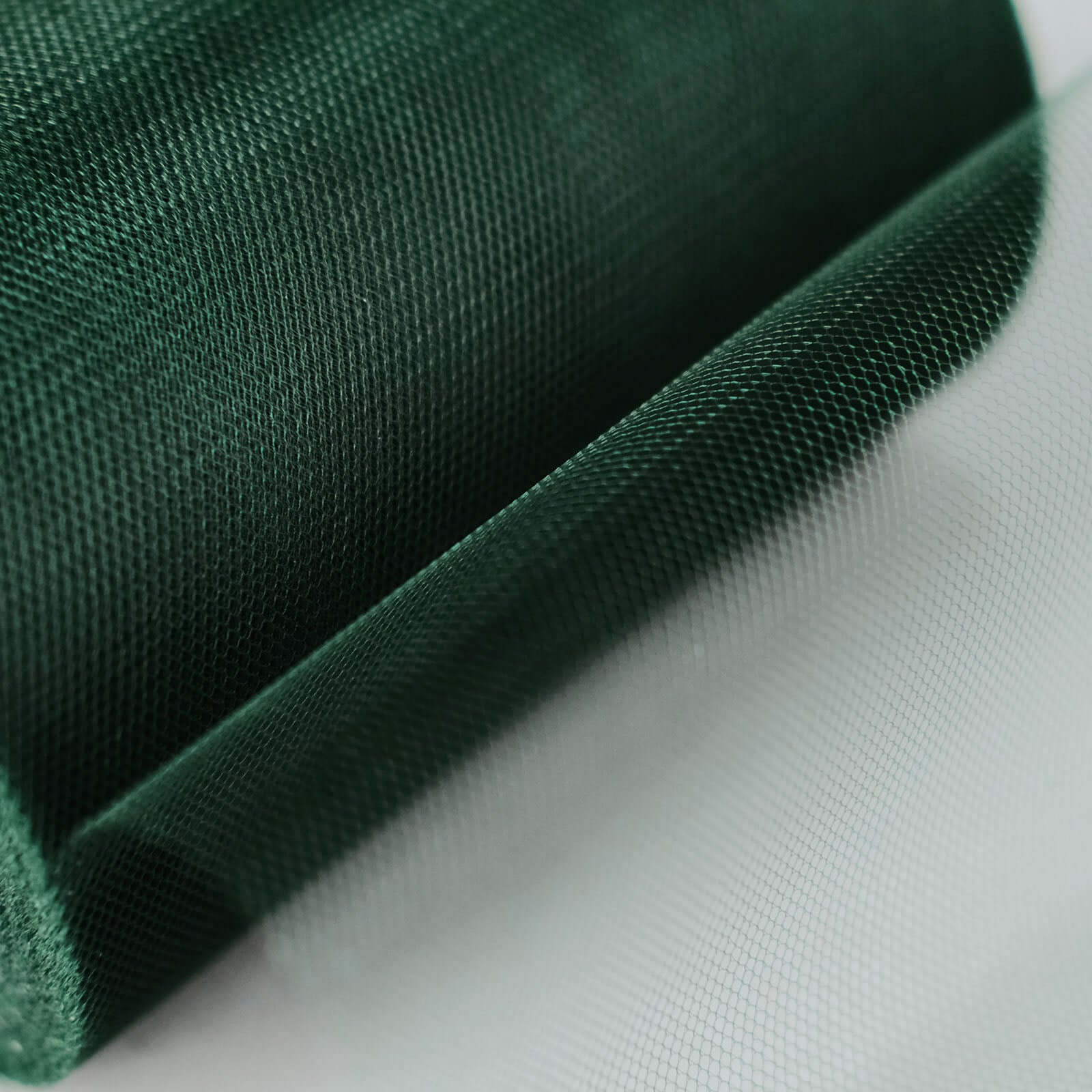 6"x100 Yards Hunter Emerald Green Tulle Fabric Bolt, Sheer Fabric Spool Roll For Crafts - Linen Luxes