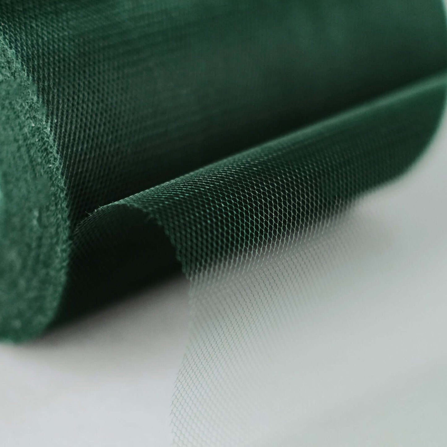 6"x100 Yards Hunter Emerald Green Tulle Fabric Bolt, Sheer Fabric Spool Roll For Crafts - Linen Luxes