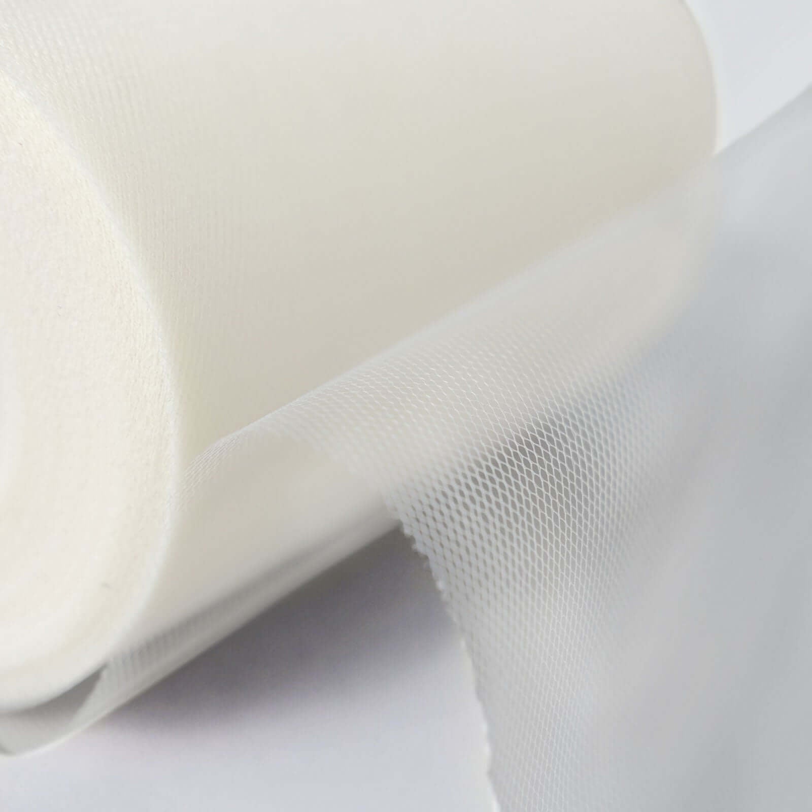 6"x100 Yards Ivory Tulle Fabric Bolt, Sheer Fabric Spool Roll For Crafts - Linen Luxes