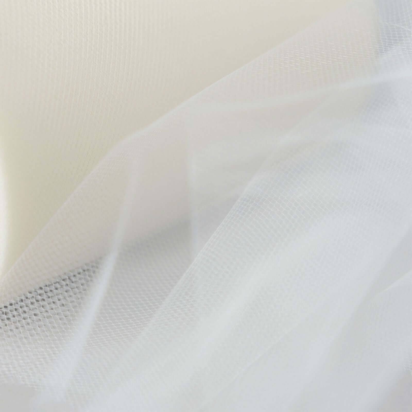 6"x100 Yards Ivory Tulle Fabric Bolt, Sheer Fabric Spool Roll For Crafts - Linen Luxes