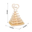 7-Tier Wooden Chocolate Display Stand Heart Shape Natural with "Love" Topper - DIY Dessert Table Tower Rack 16"