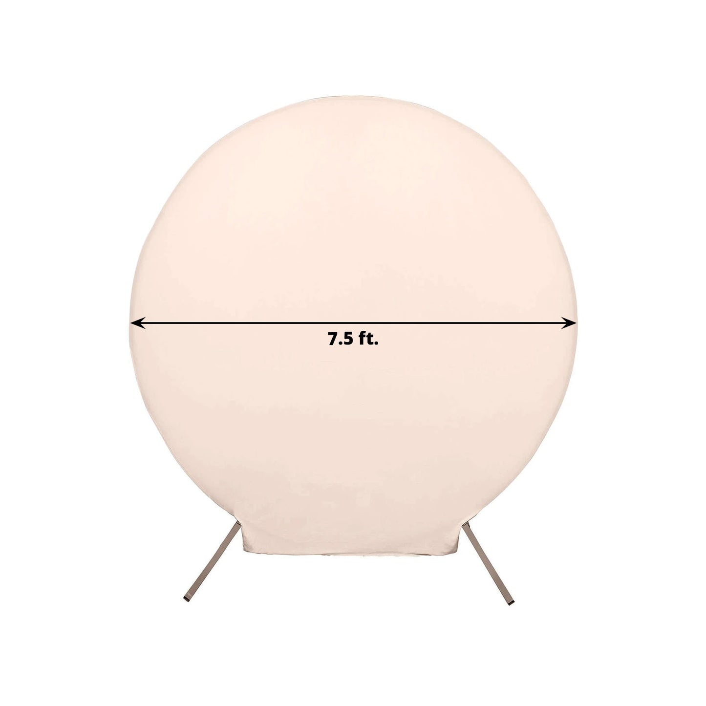 7.5ft Matte Blush Round Spandex Fit Party Backdrop Stand Cover