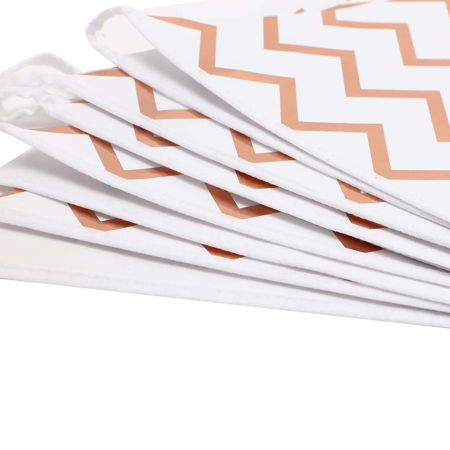 7.5ft Rose Gold Chevron Print Triangle Pennant Flag Party Banner - Clearance SALE - Linen Luxes