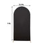 7ft Matte Black Spandex Fitted Chiara Backdrop Stand Cover For Round Top Wedding Arch