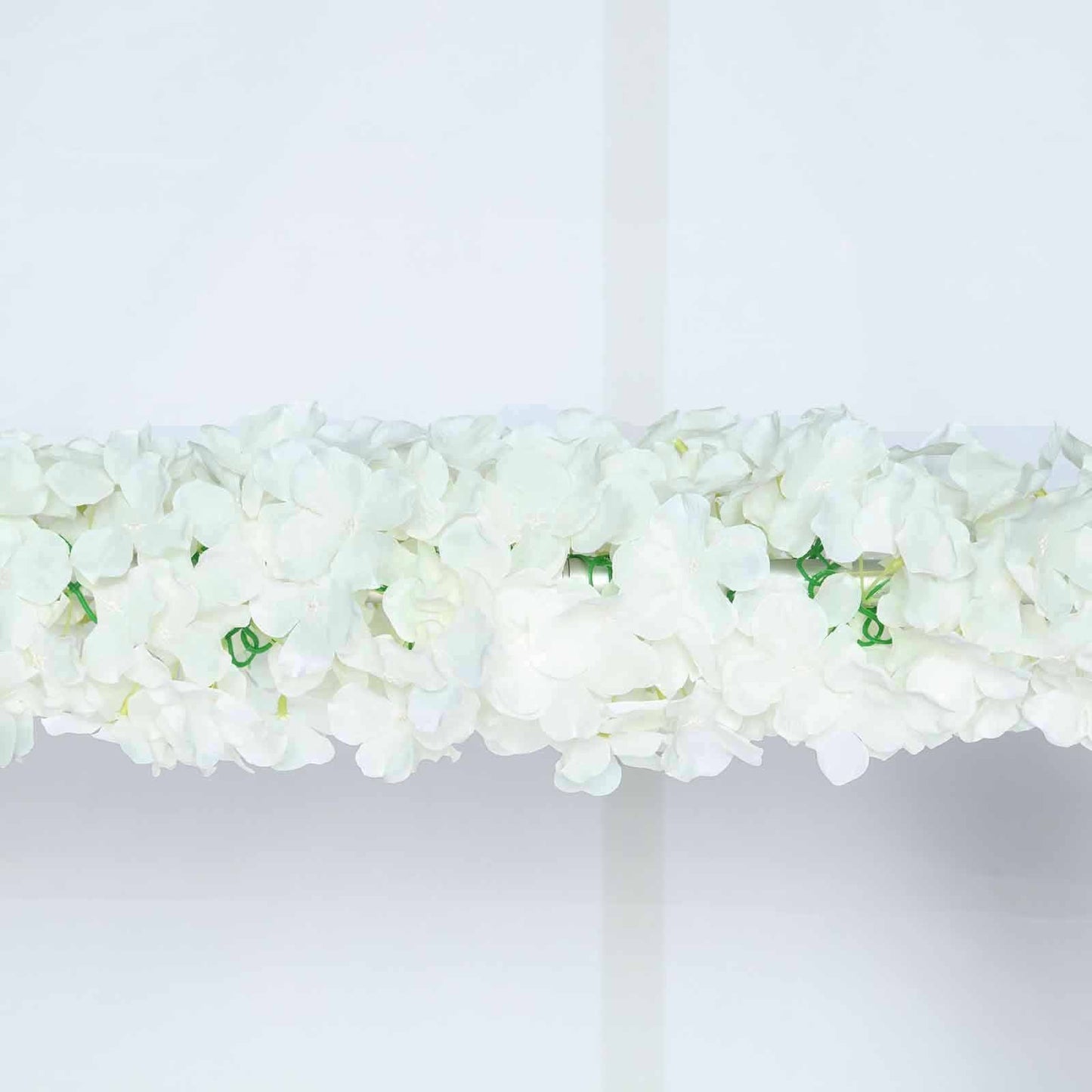 7ft Cream Artificial Silk Hydrangea Hanging Flower Garland Vine - Linen Luxes