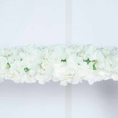 7ft Cream Artificial Silk Hydrangea Hanging Flower Garland Vine - Linen Luxes