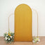 7ft Gold Shimmer Tinsel Spandex Chiara Backdrop Stand Cover For Fitted Round Top Wedding Arch