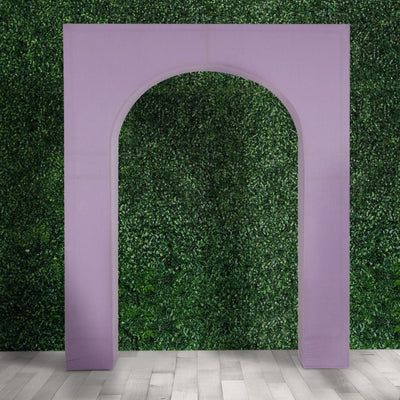 8ft Lavender Lilac Spandex Backdrop Stand Cover for Arc de Triomphe Stand, Stretch Fitted Floral Balloon Frame Wedding Arch Cover