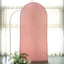7ft Matte Dusty Rose Spandex Fitted Chiara Backdrop Stand Cover For Round Top Wedding Arch