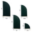 Set of 4 Matte Hunter Emerald Green Spandex Half Moon Chiara Backdrop Stand Covers, Custom Fitted Wedding Arch Covers - 2.5ft,5ft,6ft,7ft