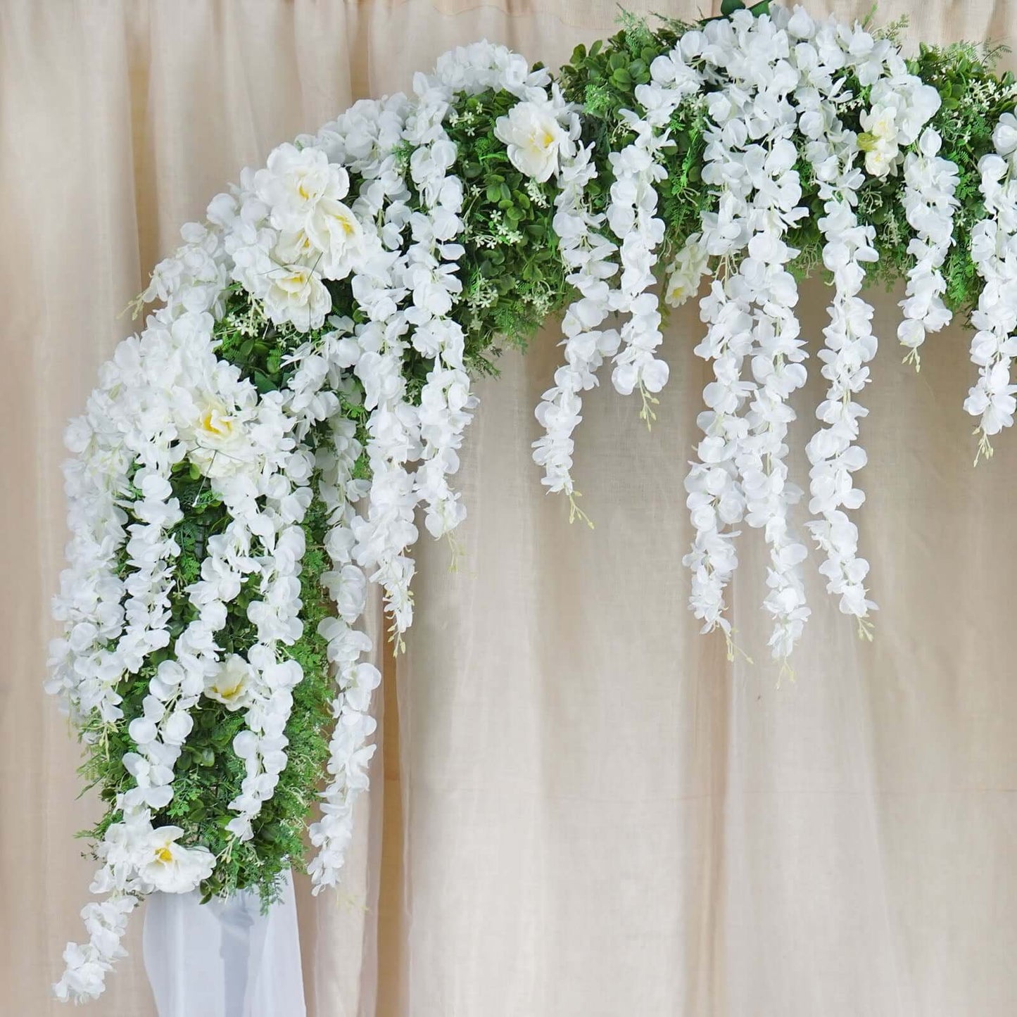 7ft Metal Wedding Arch, Flower Frame Arbor Backdrop Stand - Linen Luxes