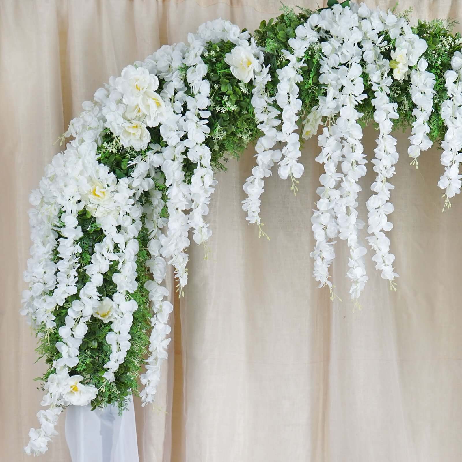 7ft Metal Wedding Arch, Flower Frame Arbor Backdrop Stand - Linen Luxes