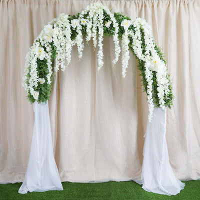 7ft Metal Wedding Arch, Flower Frame Arbor Backdrop Stand - Linen Luxes