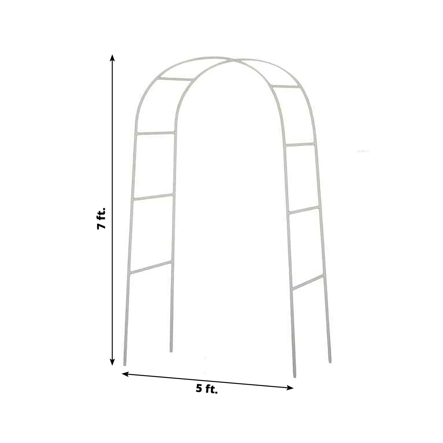 7ft Metal Wedding Arch, Flower Frame Arbor Backdrop Stand - Linen Luxes