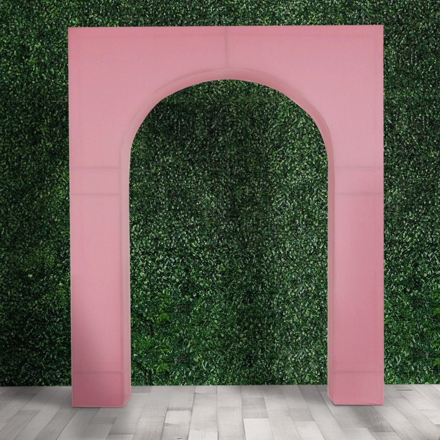 8ft Pink Spandex Backdrop Stand Cover for Arc de Triomphe Stand, Stretch Fitted Floral Balloon Frame Wedding Arch Cover