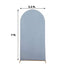 7ft Matte Dusty Blue Spandex Fitted Chiara Backdrop Stand Cover For Round Top Wedding Arch
