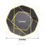 10-Pack Plastic 8" Octagon Dessert Plates in Black - Modern Disposable Salad/Appetizer Plates with Gold Geometric Design for Special Occasions & Celebrations