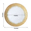 8 - Pack Glass Round Charger Plates 13" in Clear with Metallic Gold Spray Rim, Decorative Dinner Charger Tableware - Linen Luxes
