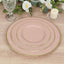 25-Pack Paper 8" Round Dessert Plates in Dusty Rose Sunray Design with Gold Rim - Disposable Heavy Duty 350GSM Appetizer Salad Plates
