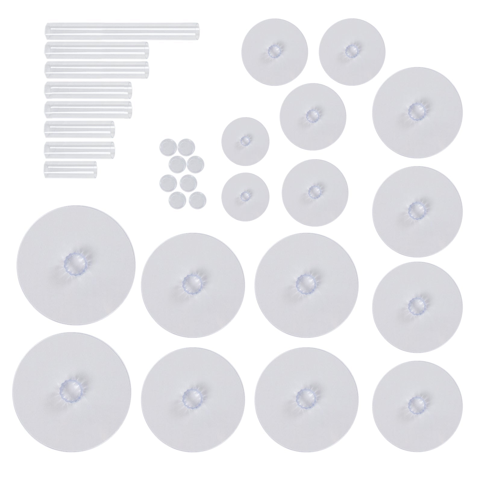 8 - Tier Acrylic Cake Stand Set Clear - Assorted Sizes for Buffet Party Tables - Linen Luxes