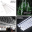 8 Tubes LED Hanging String Lights Icicle Design Clear - Waterproof Snowfall Effect 12" - Linen Luxes