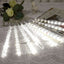 8 Tubes LED Hanging String Lights Icicle Design Clear - Waterproof Snowfall Effect 12" - Linen Luxes