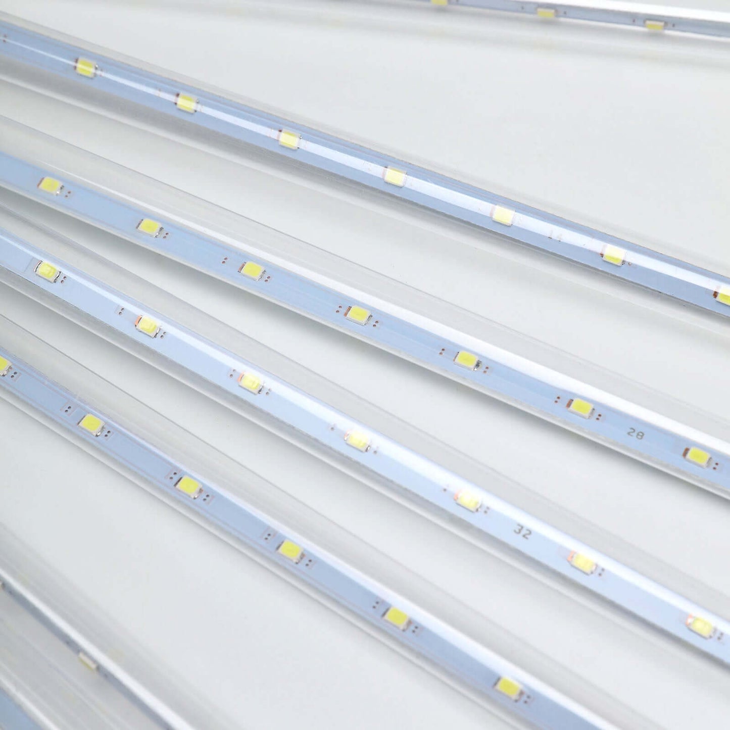 8 Tubes LED Hanging String Lights Icicle Design Clear - Waterproof Snowfall Effect 12" - Linen Luxes