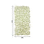 8ftx4ft Roll Up Artificial Flower Wall Panel Backdrop with White Silk Roses & Baby's Breath