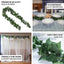 8ft Dark Green UV Protected Artificial Silk Ivy Leaf Garland Vine, Outdoor Indoor - Linen Luxes