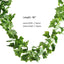 8ft Dark Green UV Protected Artificial Silk Ivy Leaf Garland Vine, Outdoor Indoor - Linen Luxes