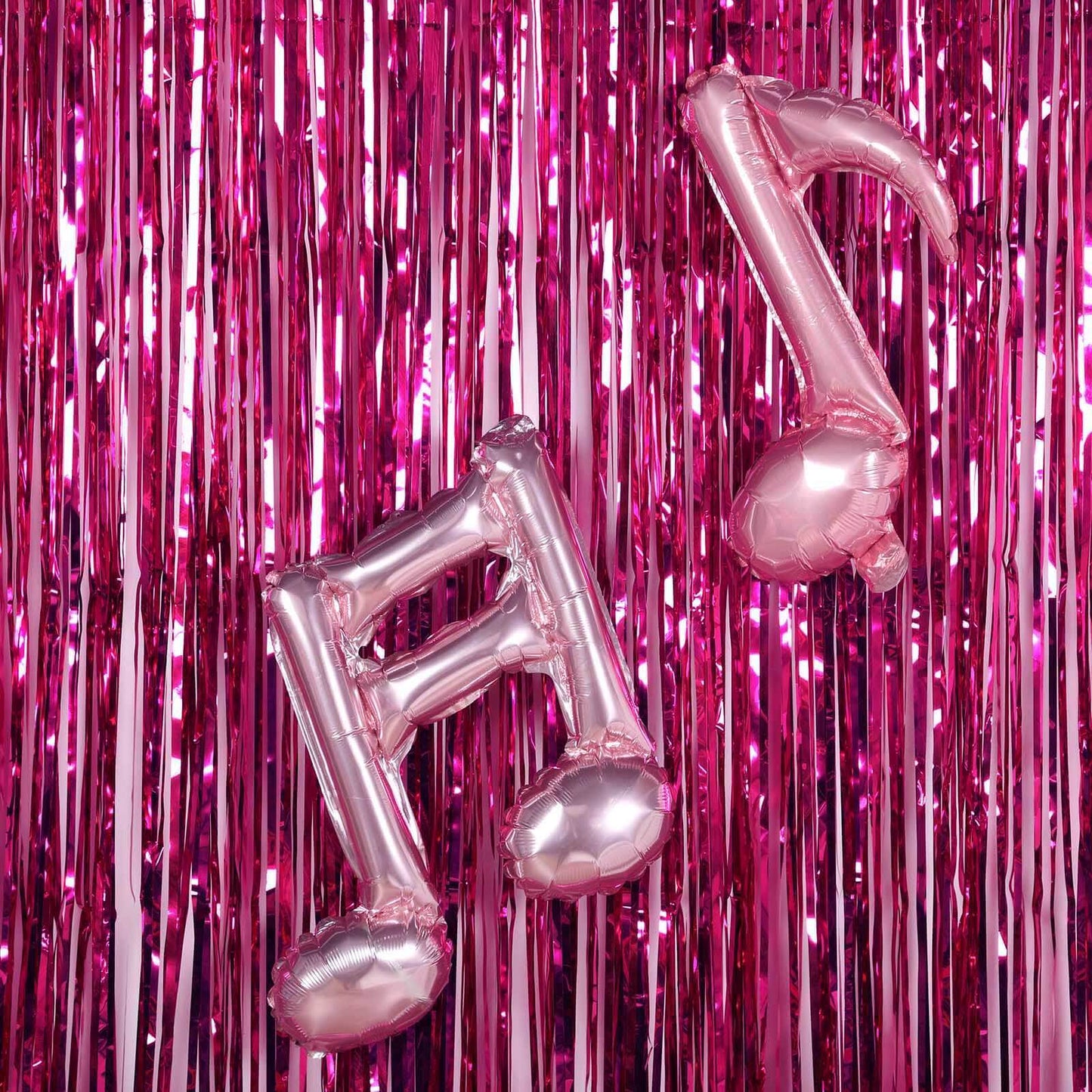 8ft Fuchsia Metallic Tinsel Foil Fringe Doorway Curtain Party Backdrop - Linen Luxes