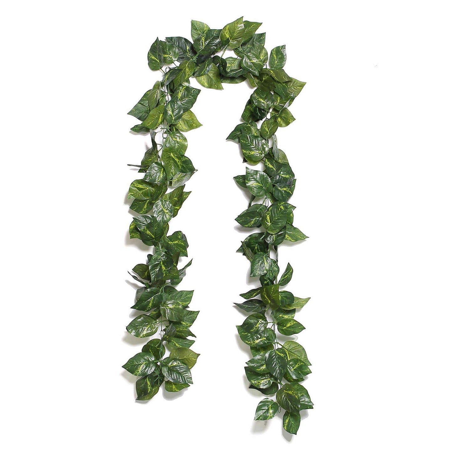 8ft Green UV Protected Artificial Silk Ivy Leaf Garland Vine, Outdoor Indoor - Linen Luxes