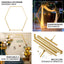 8ft Heavy Duty Gold Metal Hexagonal Wedding Arbor Photo Backdrop Stand - Linen Luxes