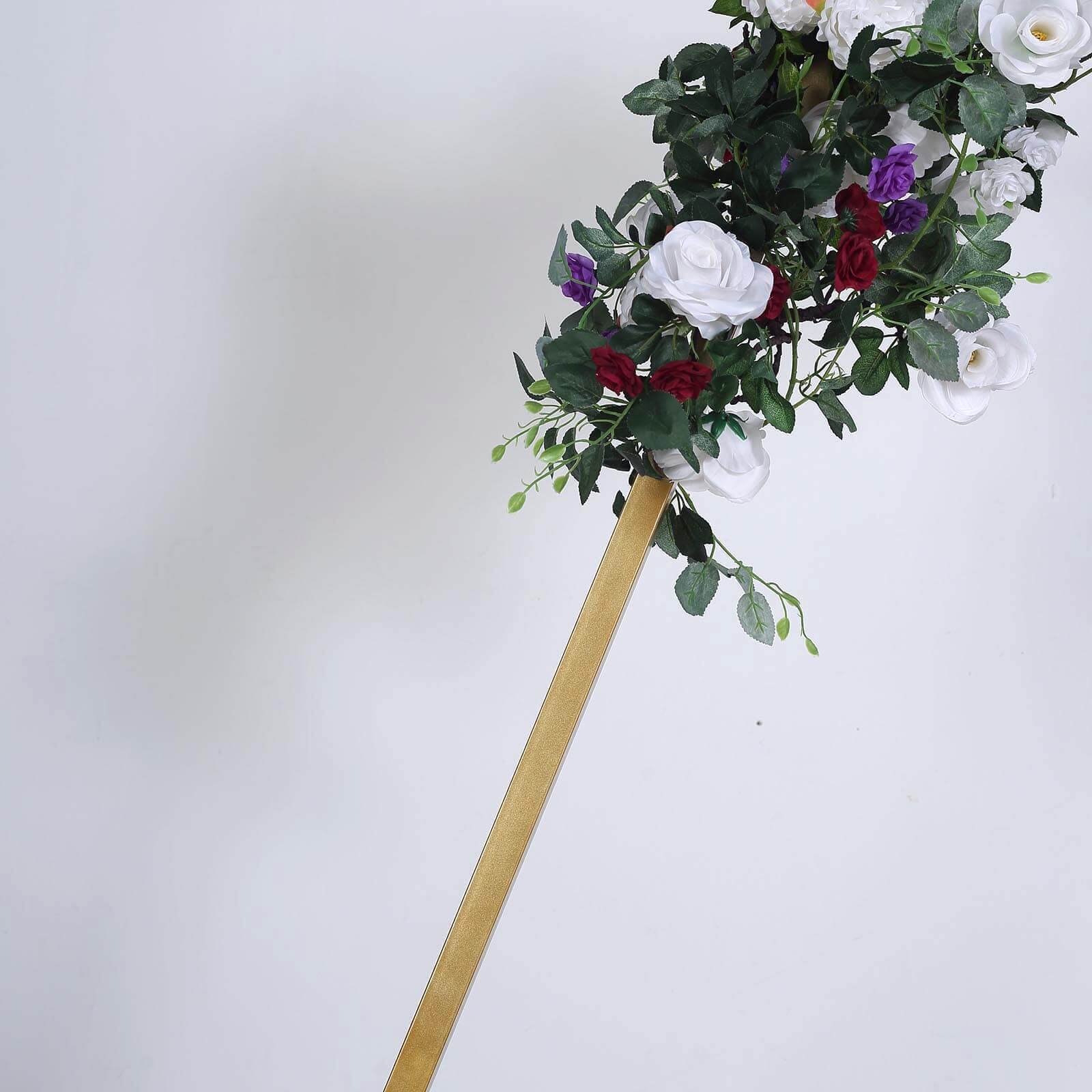 8ft Heavy Duty Gold Metal Hexagonal Wedding Arbor Photo Backdrop Stand - Linen Luxes