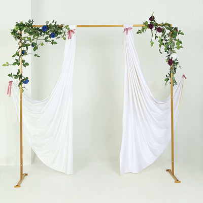 8ft Heavy Duty Metal Square Wedding Arch Photography Backdrop Stand - Linen Luxes