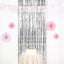 8ft Silver Metallic Tinsel Foil Fringe Doorway Curtain Party Backdrop - Linen Luxes