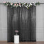 8ftx8ft Black Sequin Event Curtain Drapes, Backdrop Event Panel - Linen Luxes