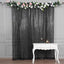 8ftx8ft Black Sequin Event Curtain Drapes, Backdrop Event Panel - Linen Luxes