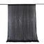 8ftx8ft Black Sequin Event Curtain Drapes, Backdrop Event Panel - Linen Luxes