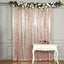 8ftx8ft Blush Sequin Event Curtain Drapes, Backdrop Event Panel - Linen Luxes